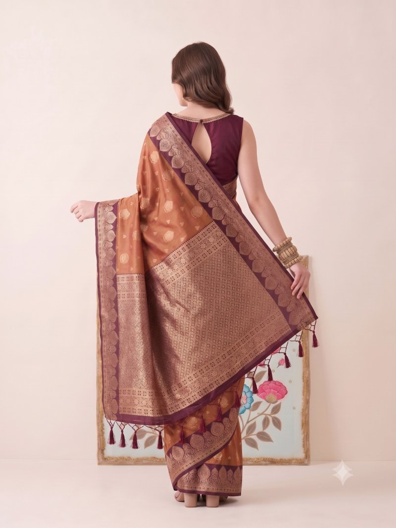Devanshi By Ast Silk Fabric Elegant Border Saree